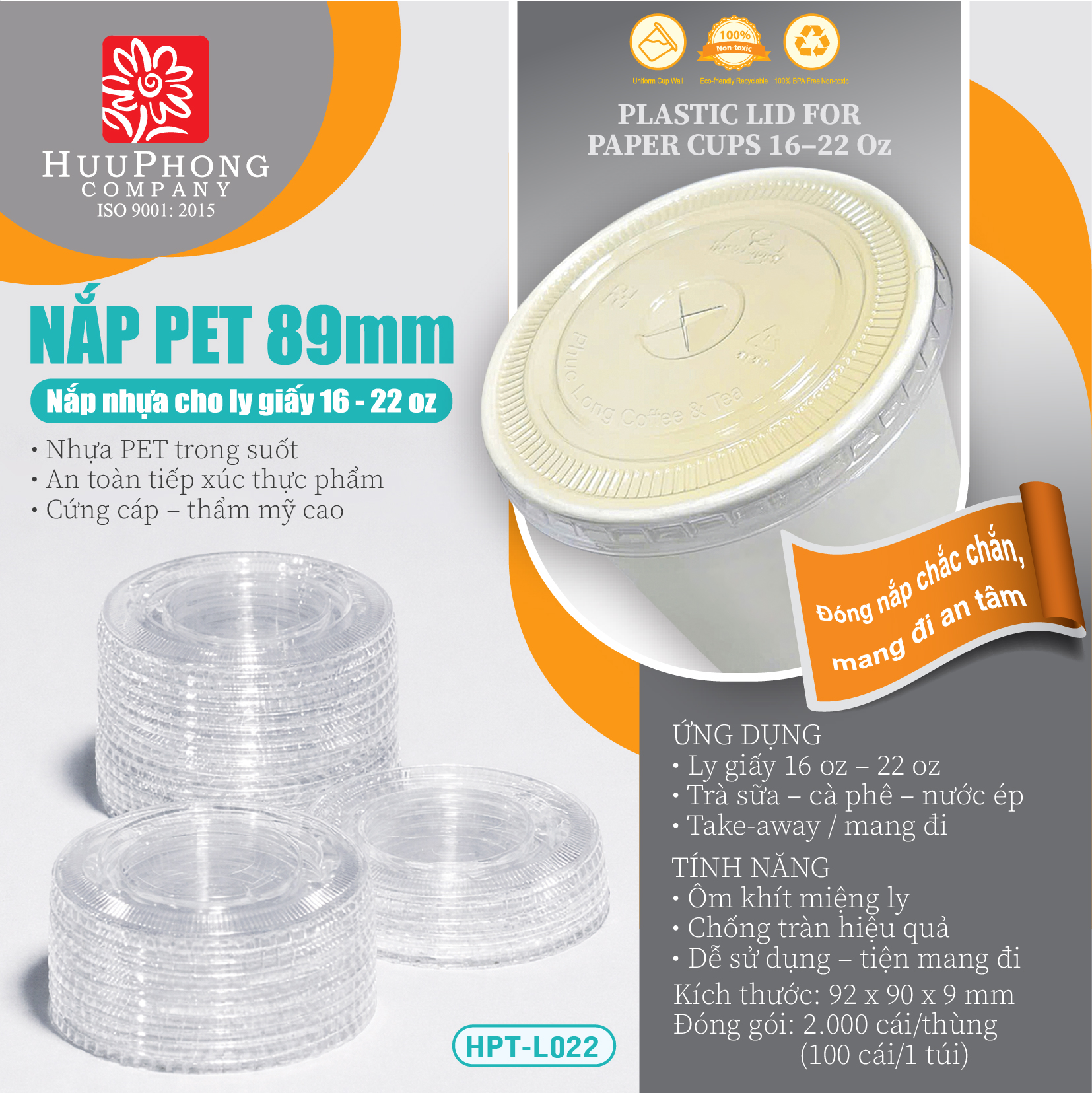 NẮP PET 89MM