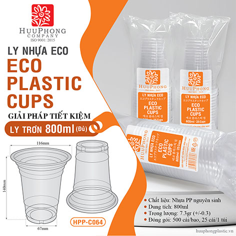 LY TRƠN 800ml (Đủ) - ECO